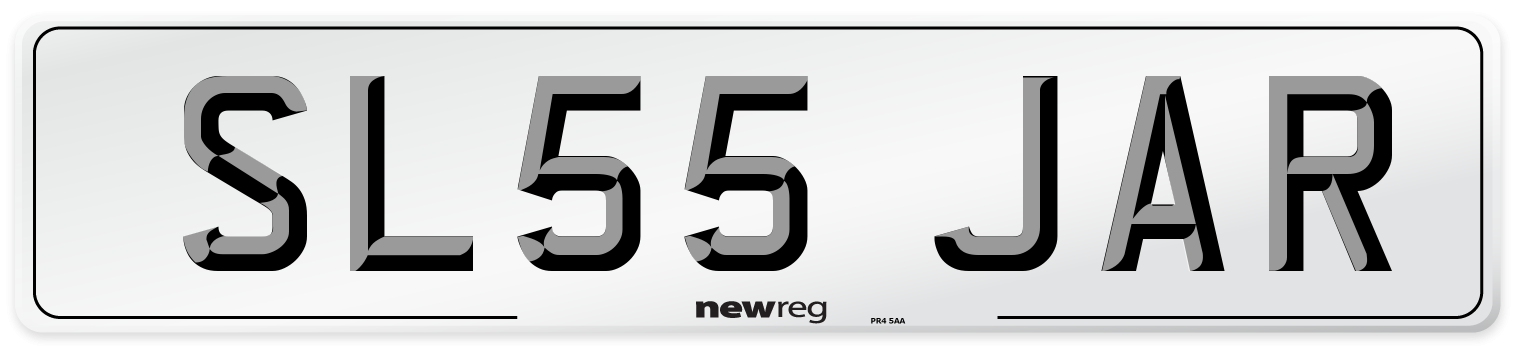 SL55 JAR Number Plate from New Reg